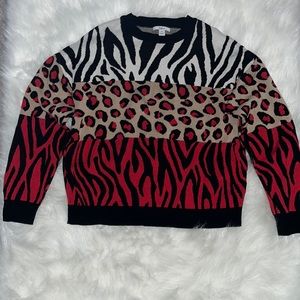 Multi print lightweight sweater